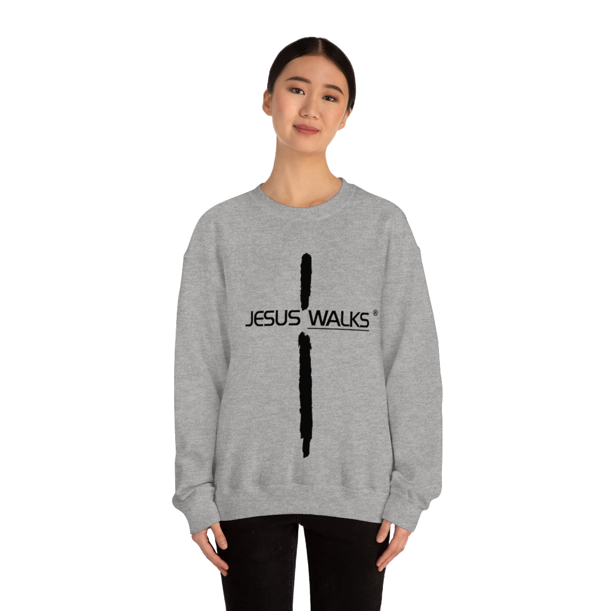 Jesus Walks Unisex Heavy Blend™ Crewneck Sweatshirt