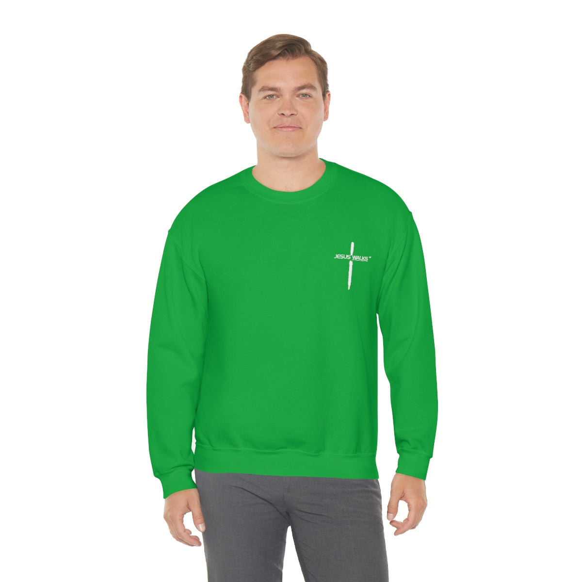 Jesus Walks Unisex Heavy Blend™ Crewneck Sweatshirt