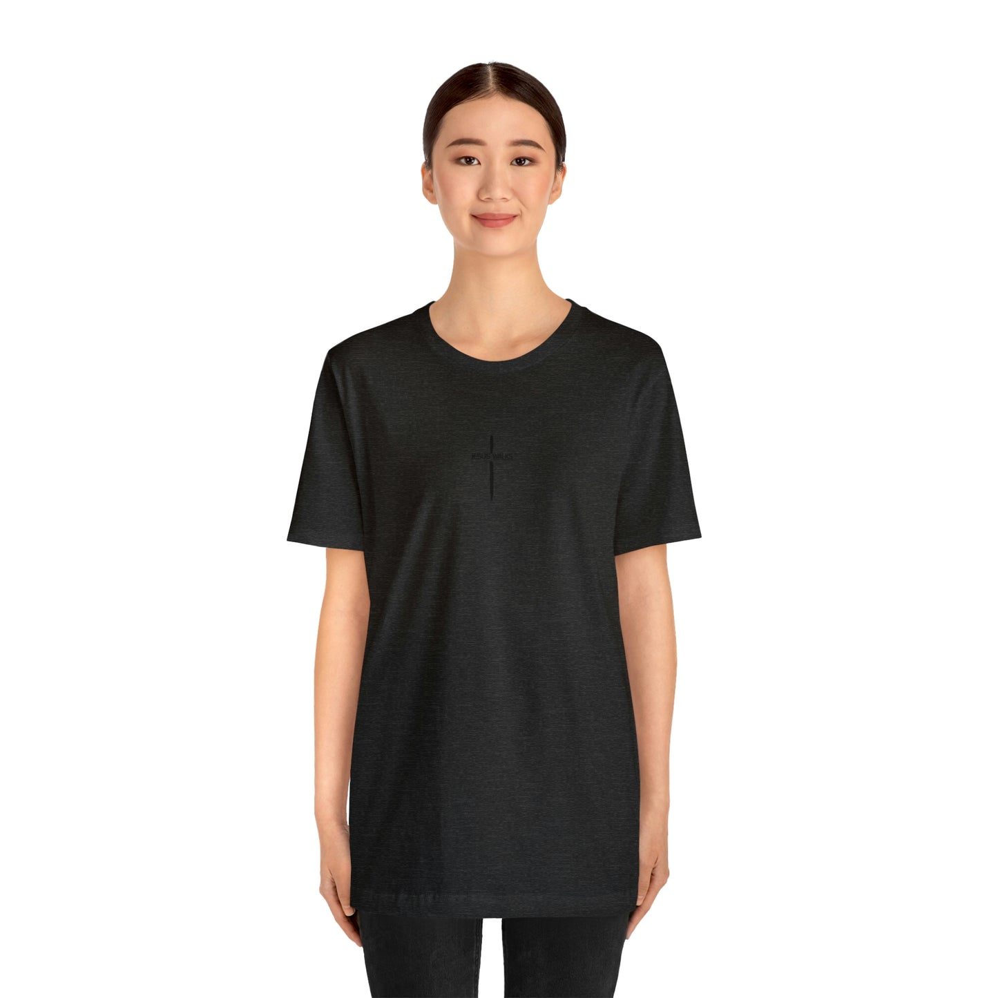 Jesus Walks Center Cross Short Sleeve Tee
