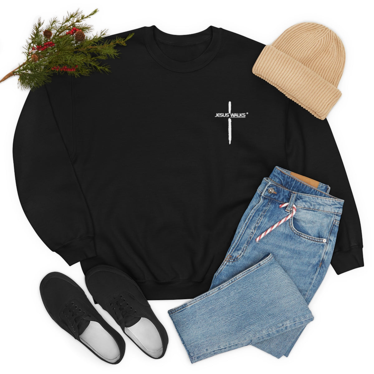 Jesus Walks Unisex Heavy Blend™ Crewneck Sweatshirt