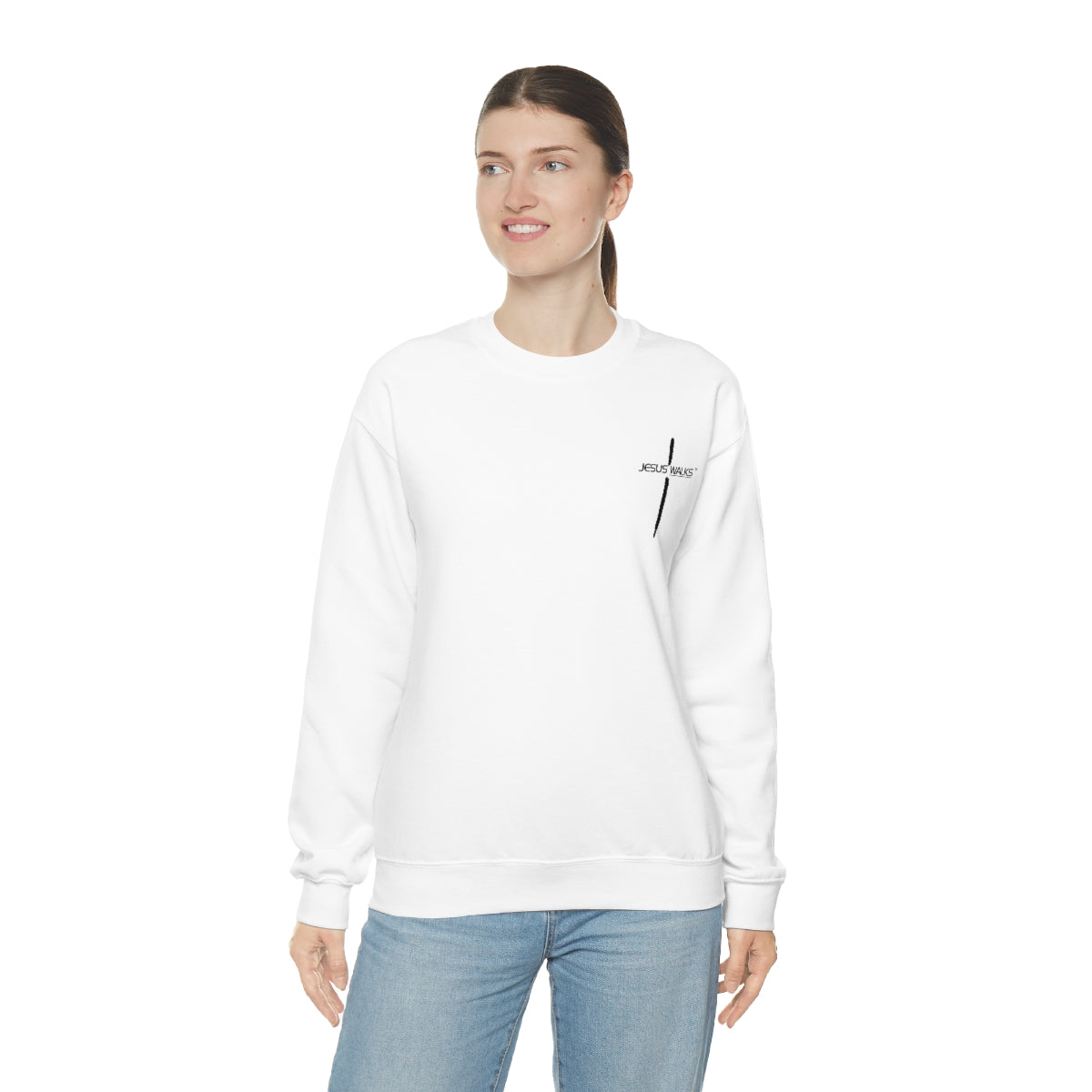 Jesus Walks Unisex Heavy Blend™ Crewneck Sweatshirt