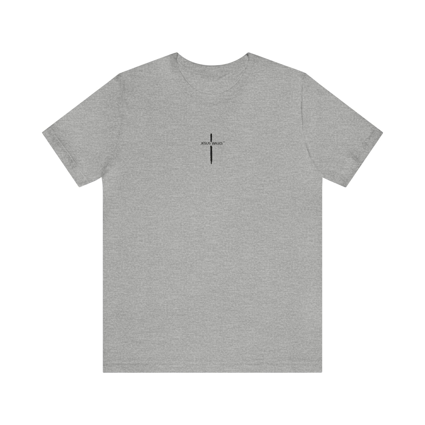 Jesus Walks Center Cross Short Sleeve Tee