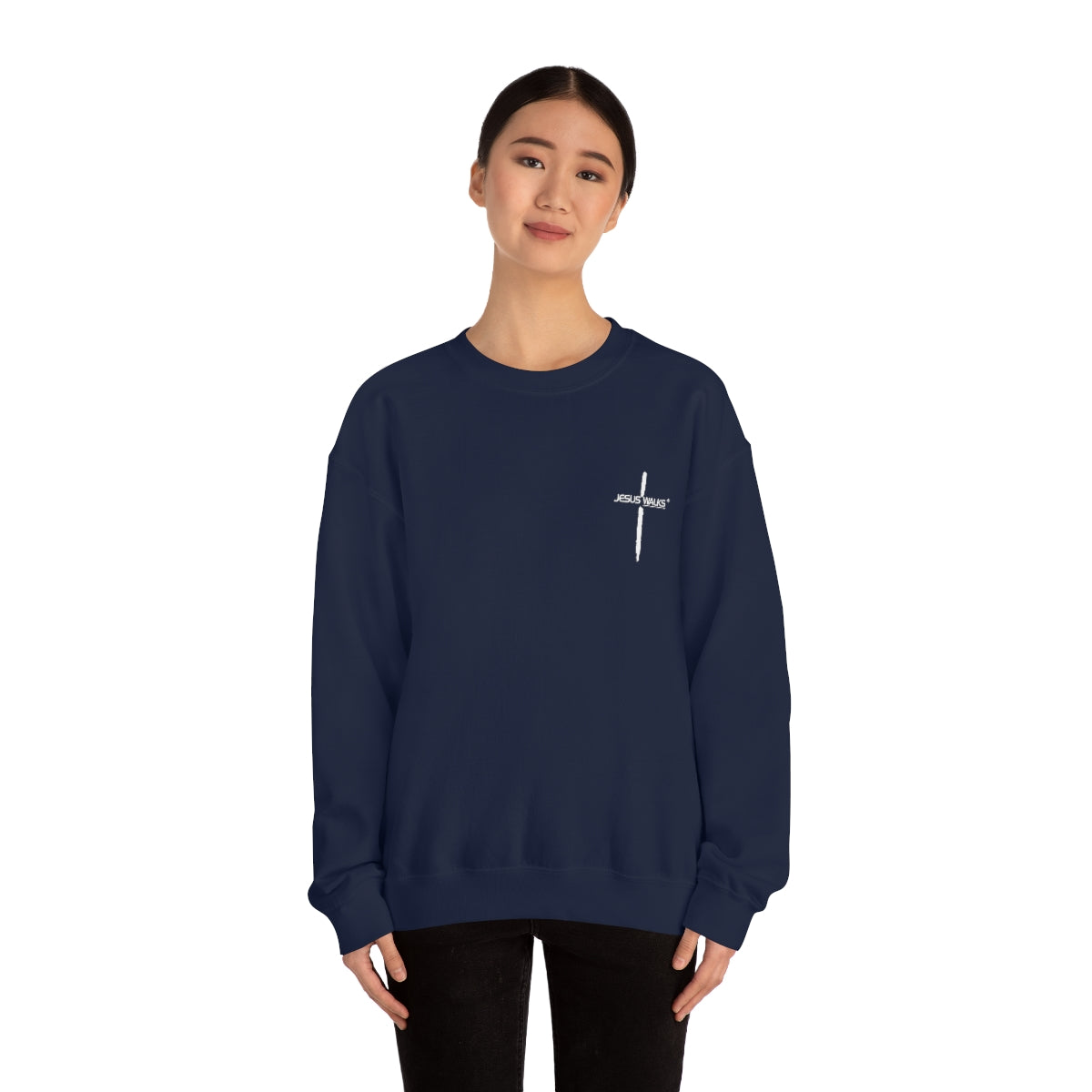 Jesus Walks Unisex Heavy Blend™ Crewneck Sweatshirt