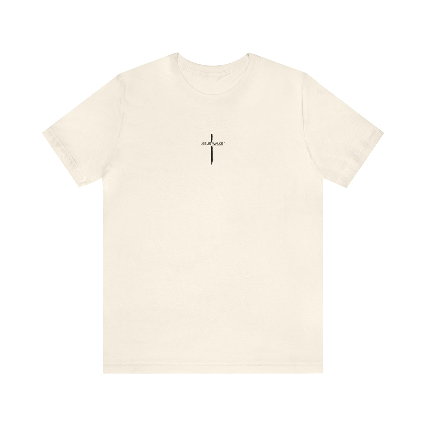 Jesus Walks Center Cross Short Sleeve Tee