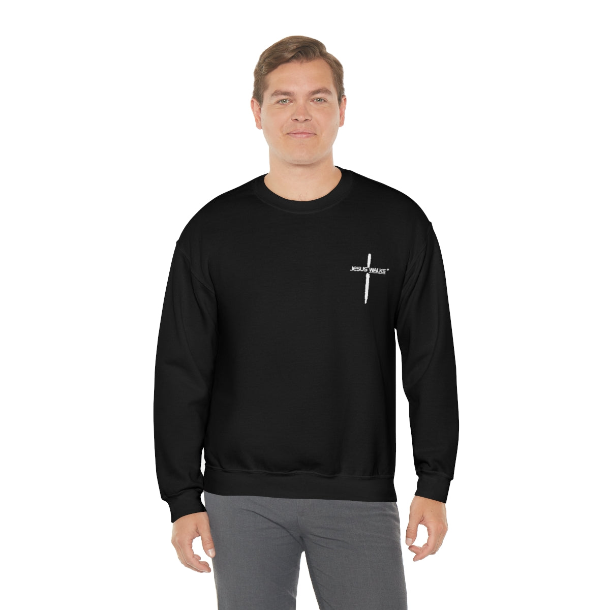 Jesus Walks Unisex Heavy Blend™ Crewneck Sweatshirt