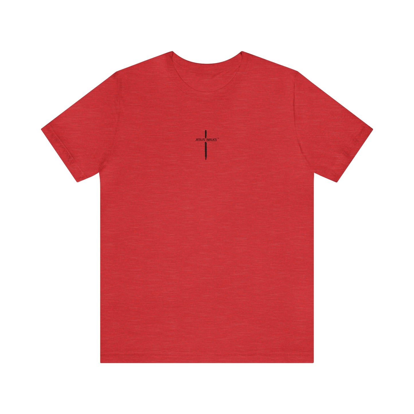 Jesus Walks Center Cross Short Sleeve Tee