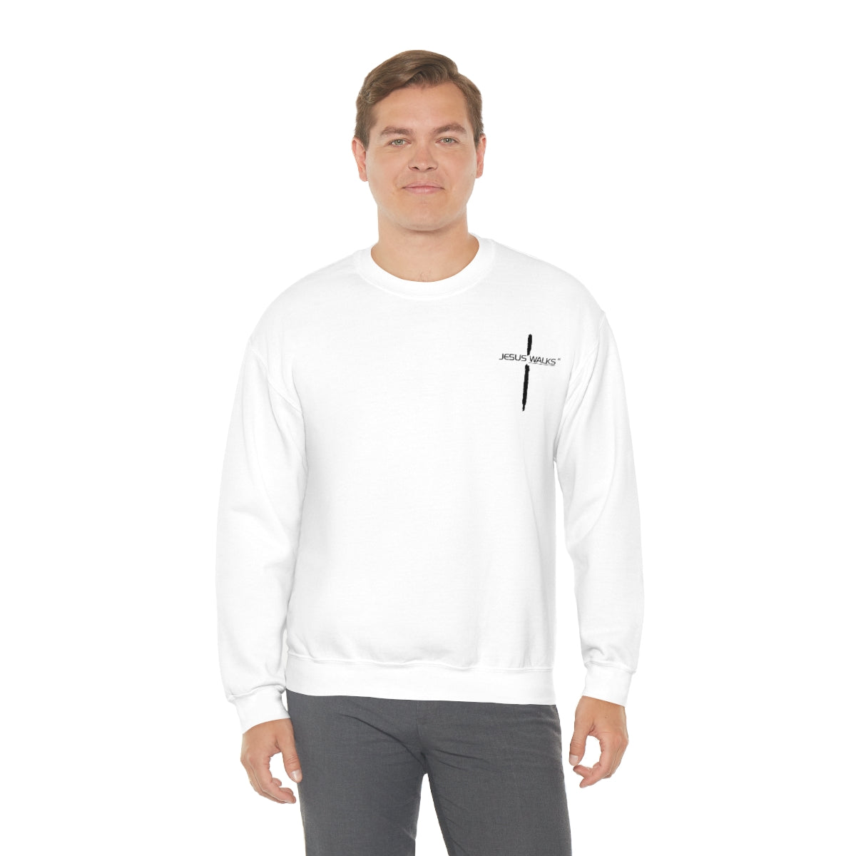 Jesus Walks Unisex Heavy Blend™ Crewneck Sweatshirt