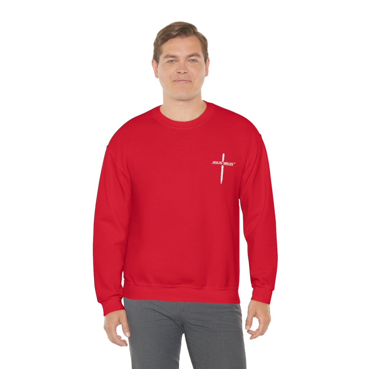 Jesus Walks Unisex Heavy Blend™ Crewneck Sweatshirt