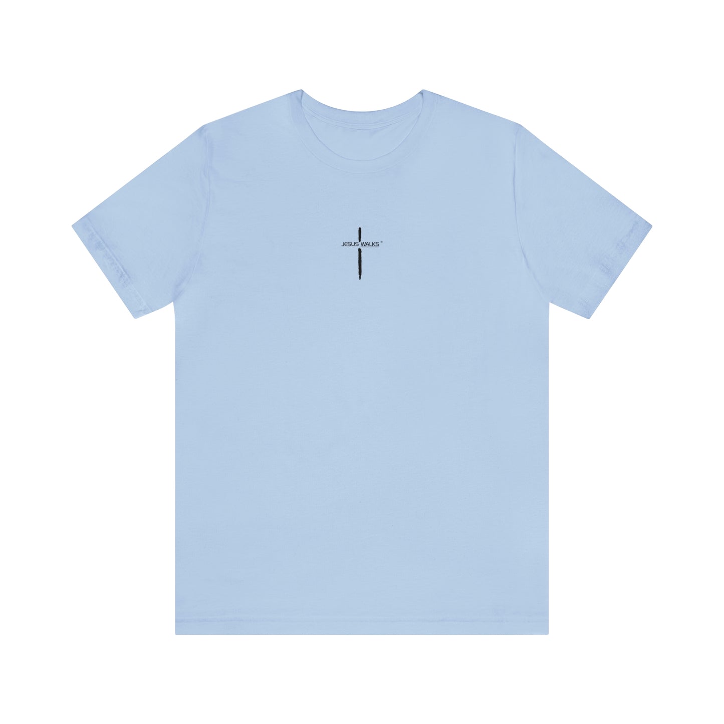Jesus Walks Center Cross Short Sleeve Tee