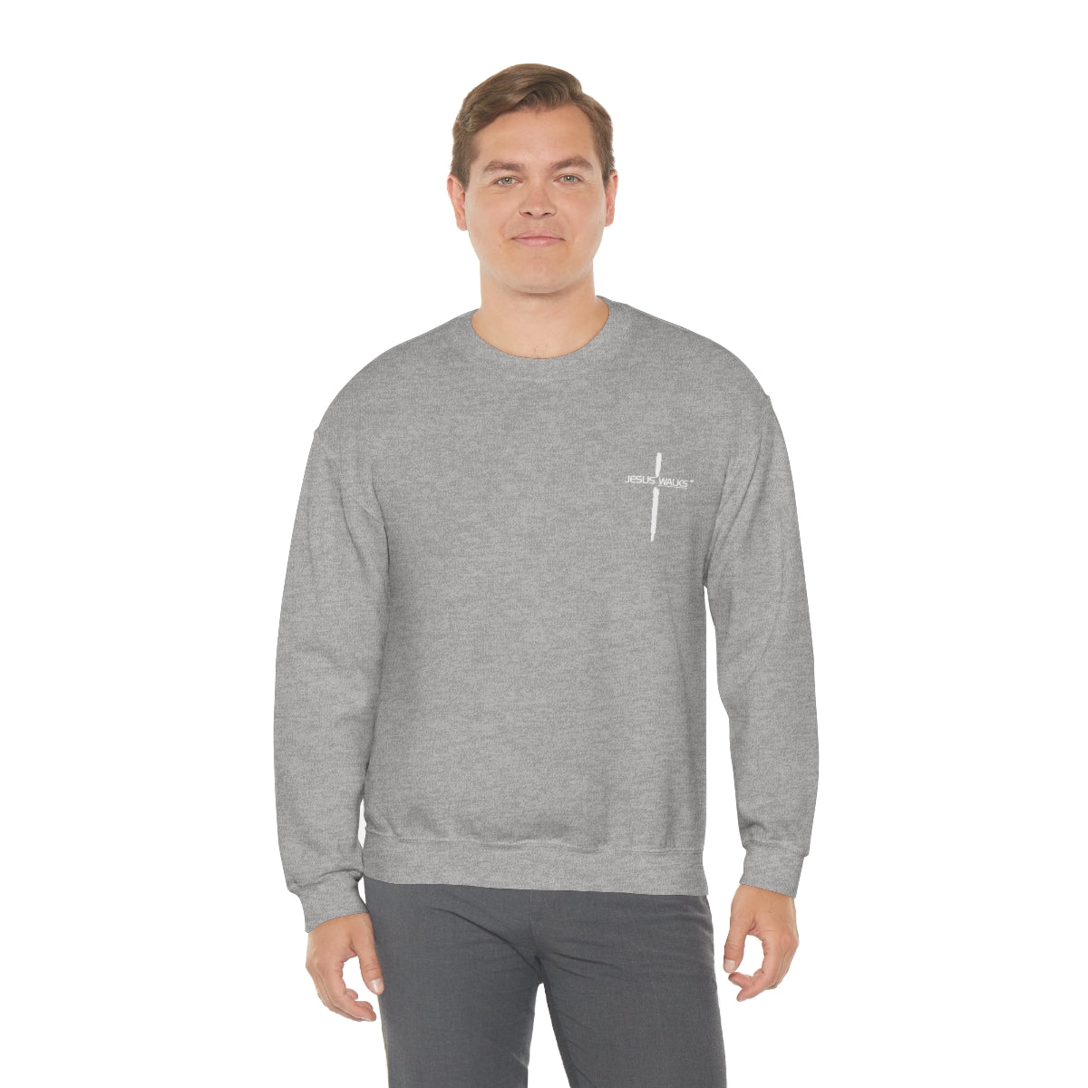 Jesus Walks Unisex Heavy Blend™ Crewneck Sweatshirt