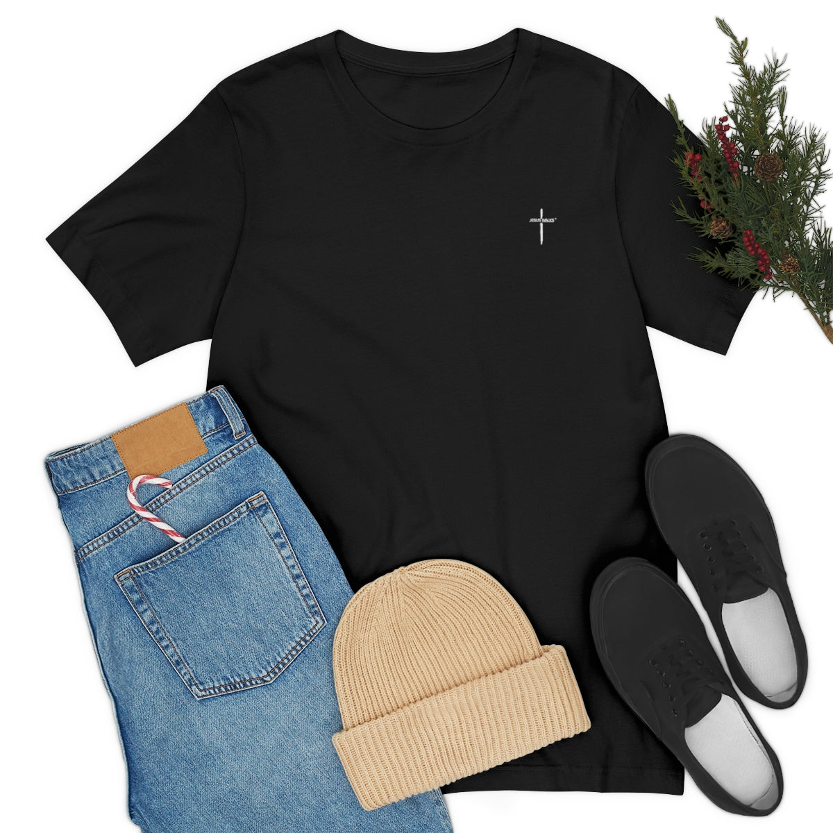 jesus-walks-unisex-short-sleeve-tee. jpg