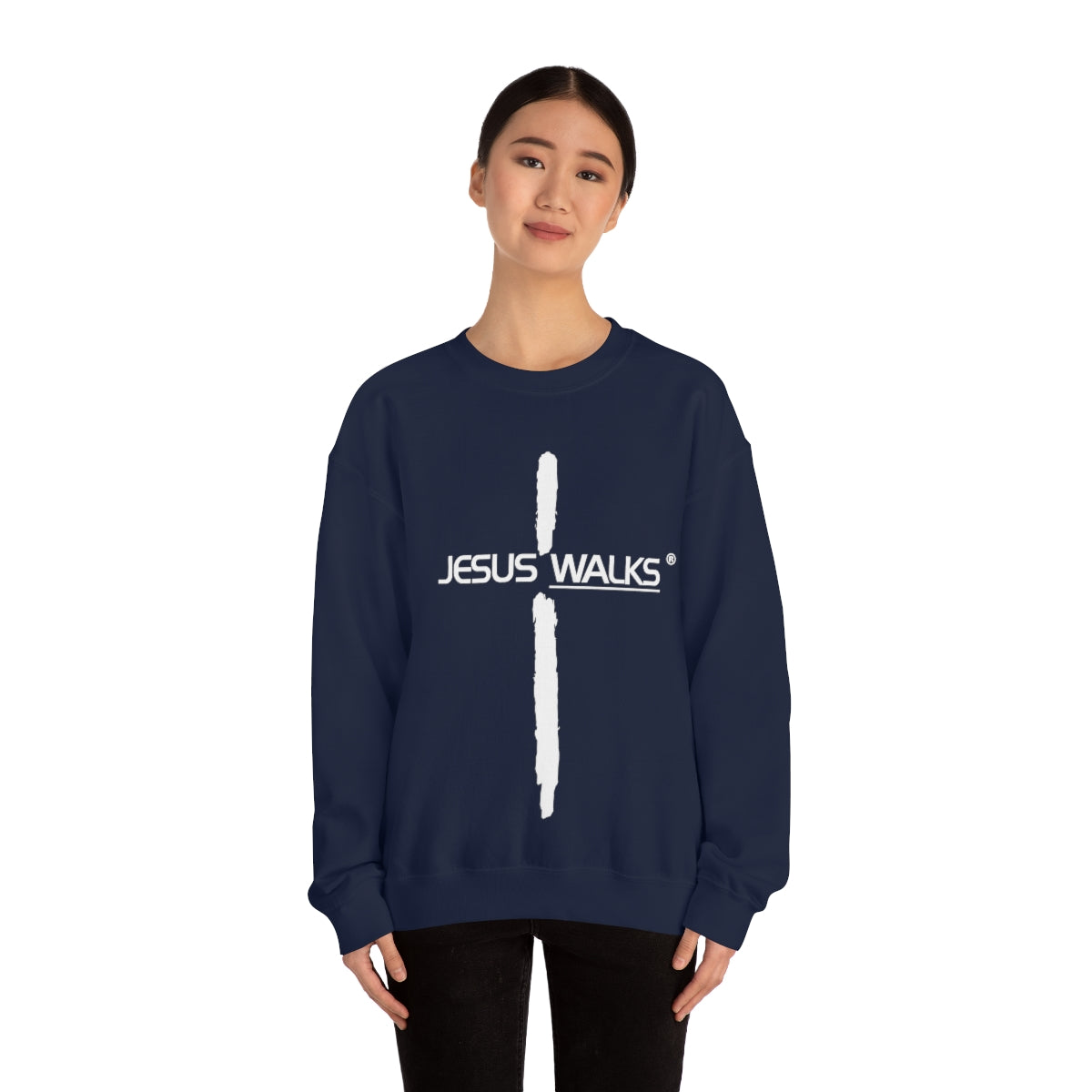 Jesus Walks Unisex Heavy Blend™ Crewneck Sweatshirt