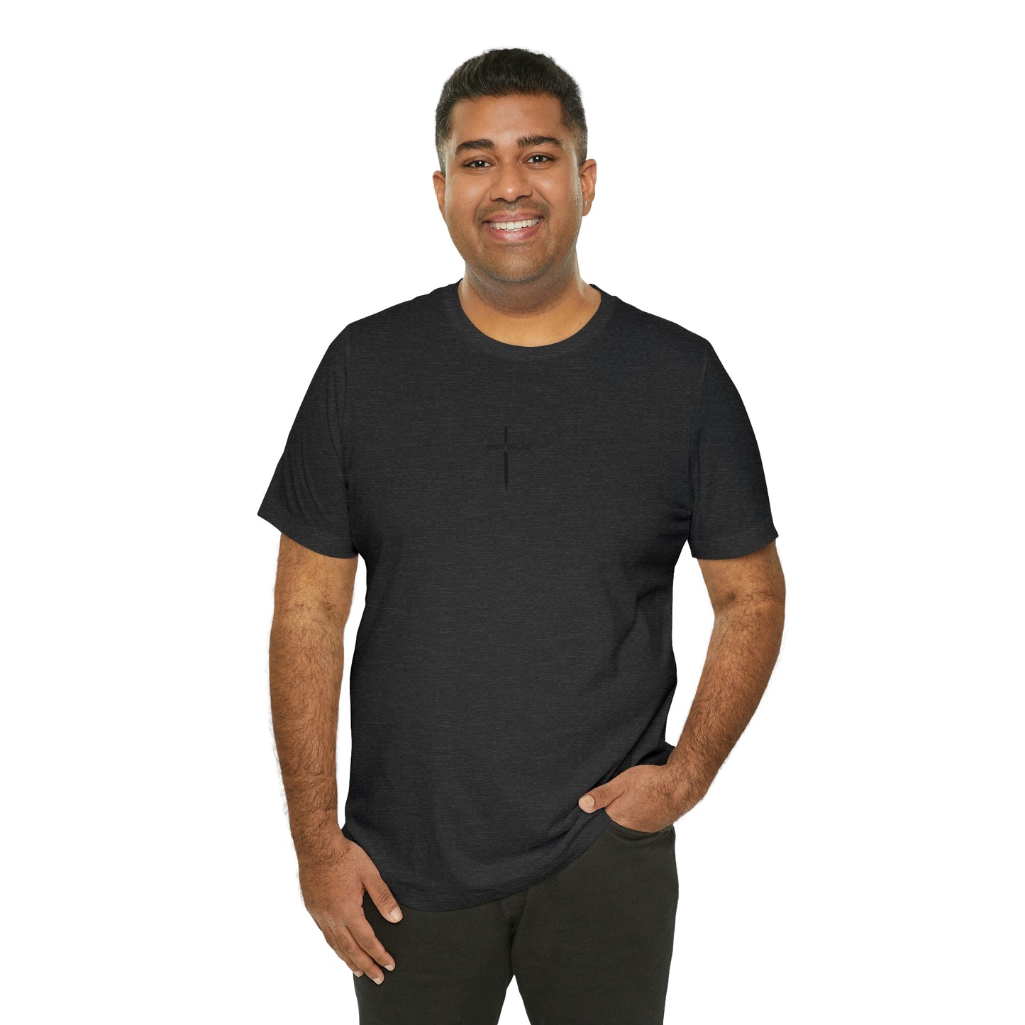 Jesus Walks Center Cross Short Sleeve Tee