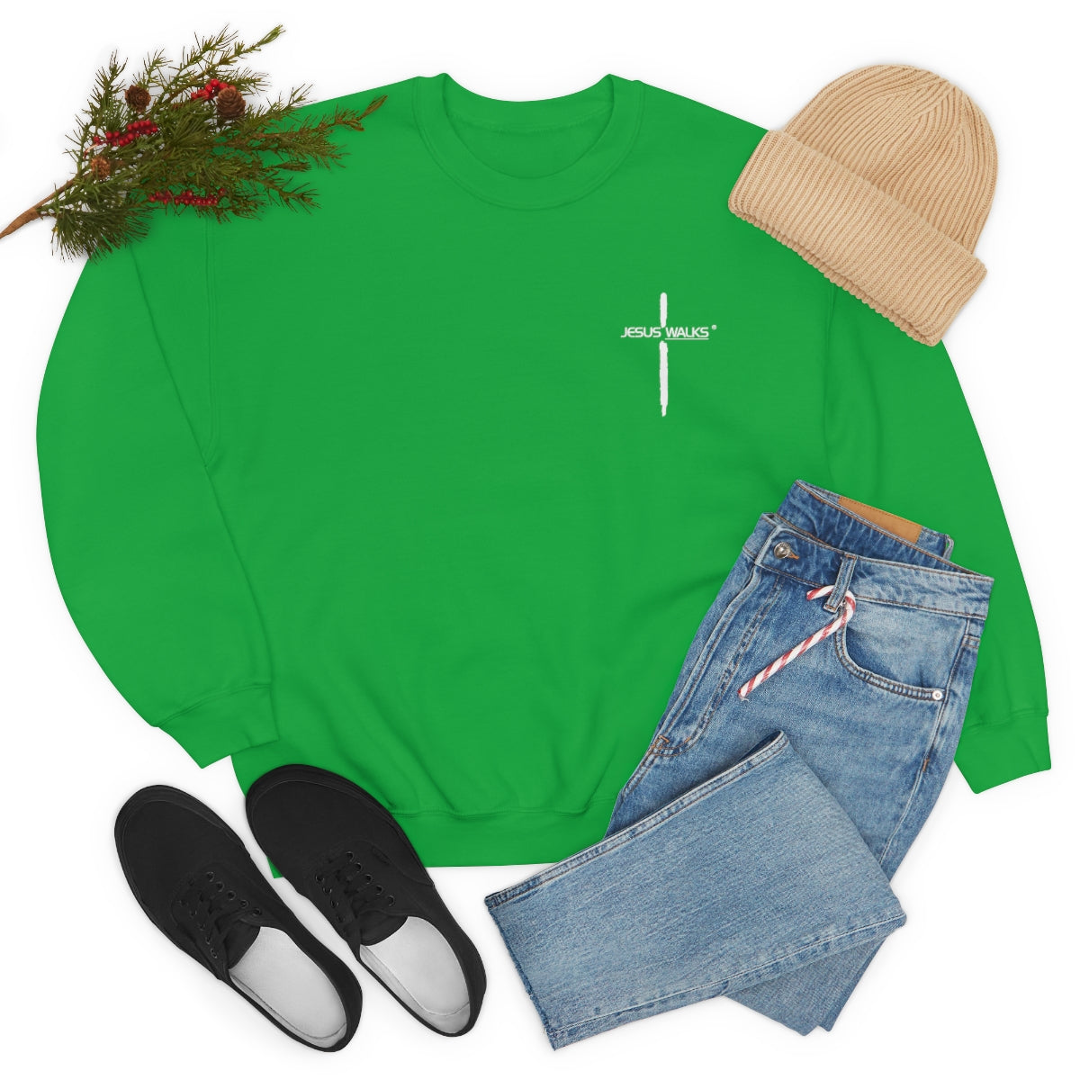 Jesus Walks Unisex Heavy Blend™ Crewneck Sweatshirt