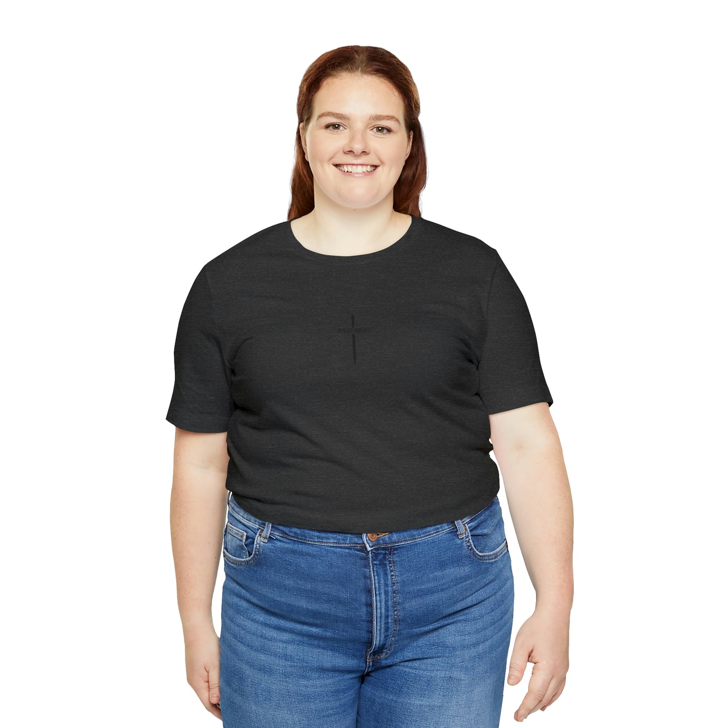 Jesus Walks Center Cross Short Sleeve Tee