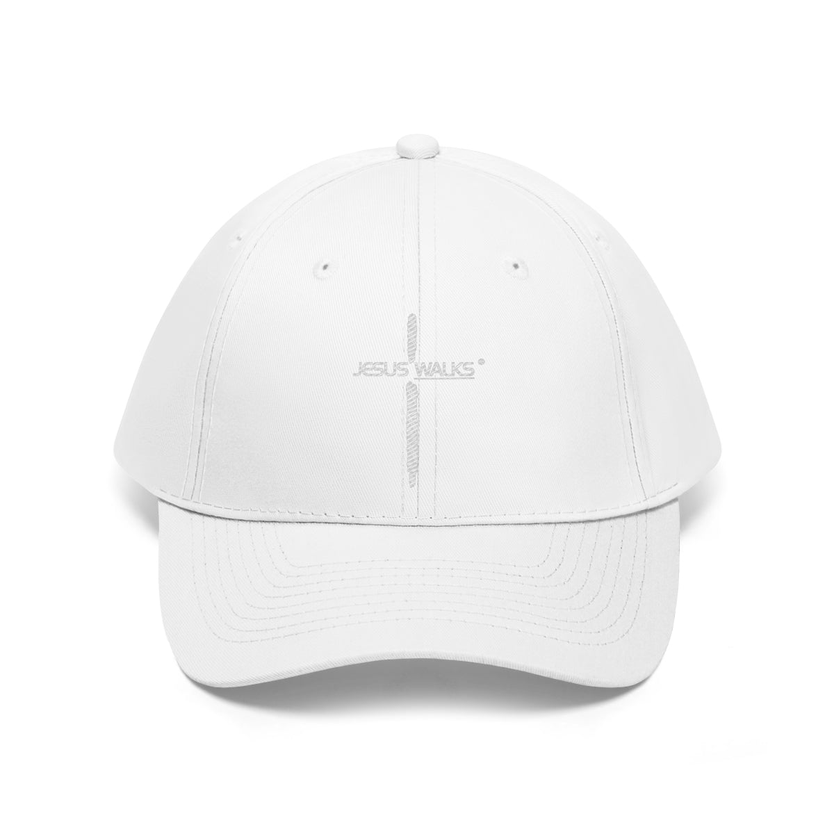 jesus-walks-unisex-cross-twill-hat. jpg