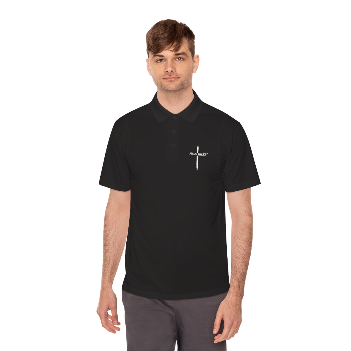 Jesus Walks Unisex Sport Polo Shirt