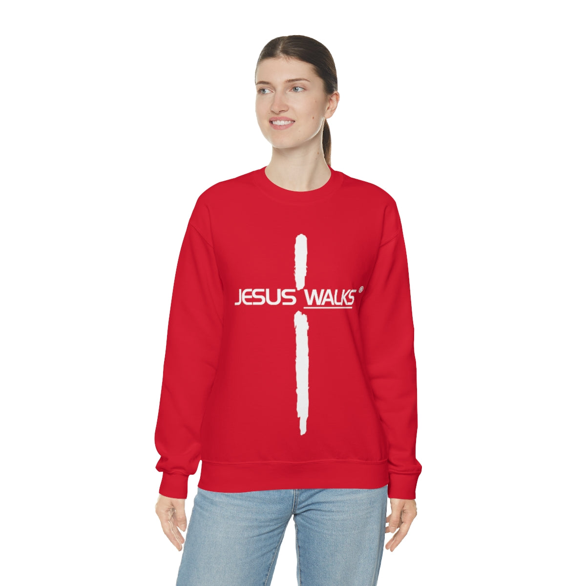 jesus-walks-unisex-heavy-blend-crewneck-sweatshirt. jpg