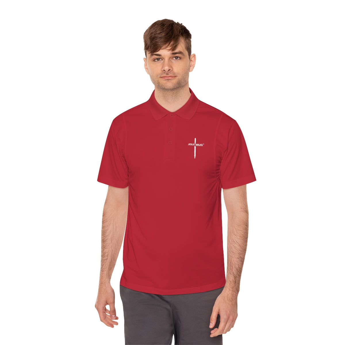 Jesus Walks Unisex Sport Polo Shirt