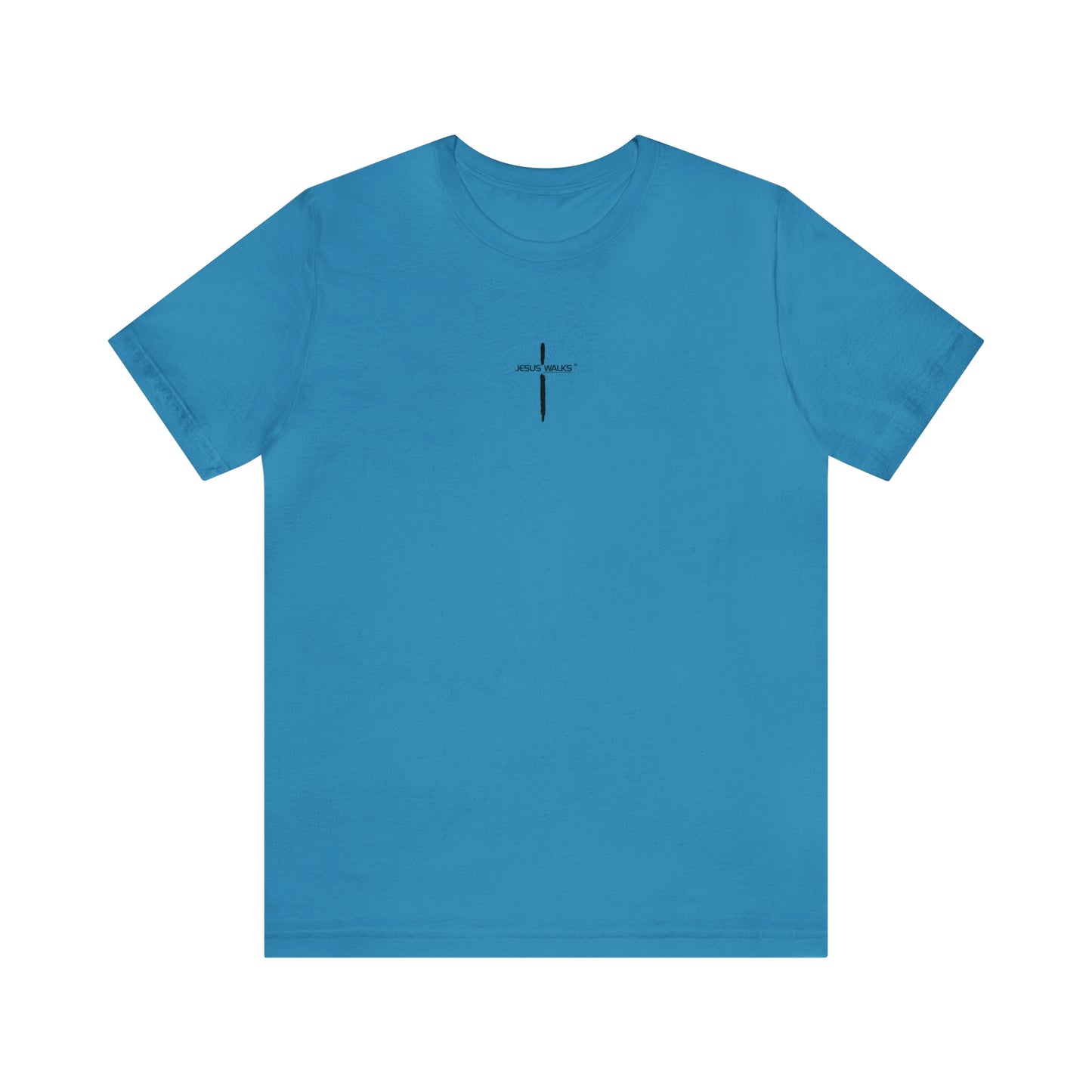 Jesus Walks Center Cross Short Sleeve Tee