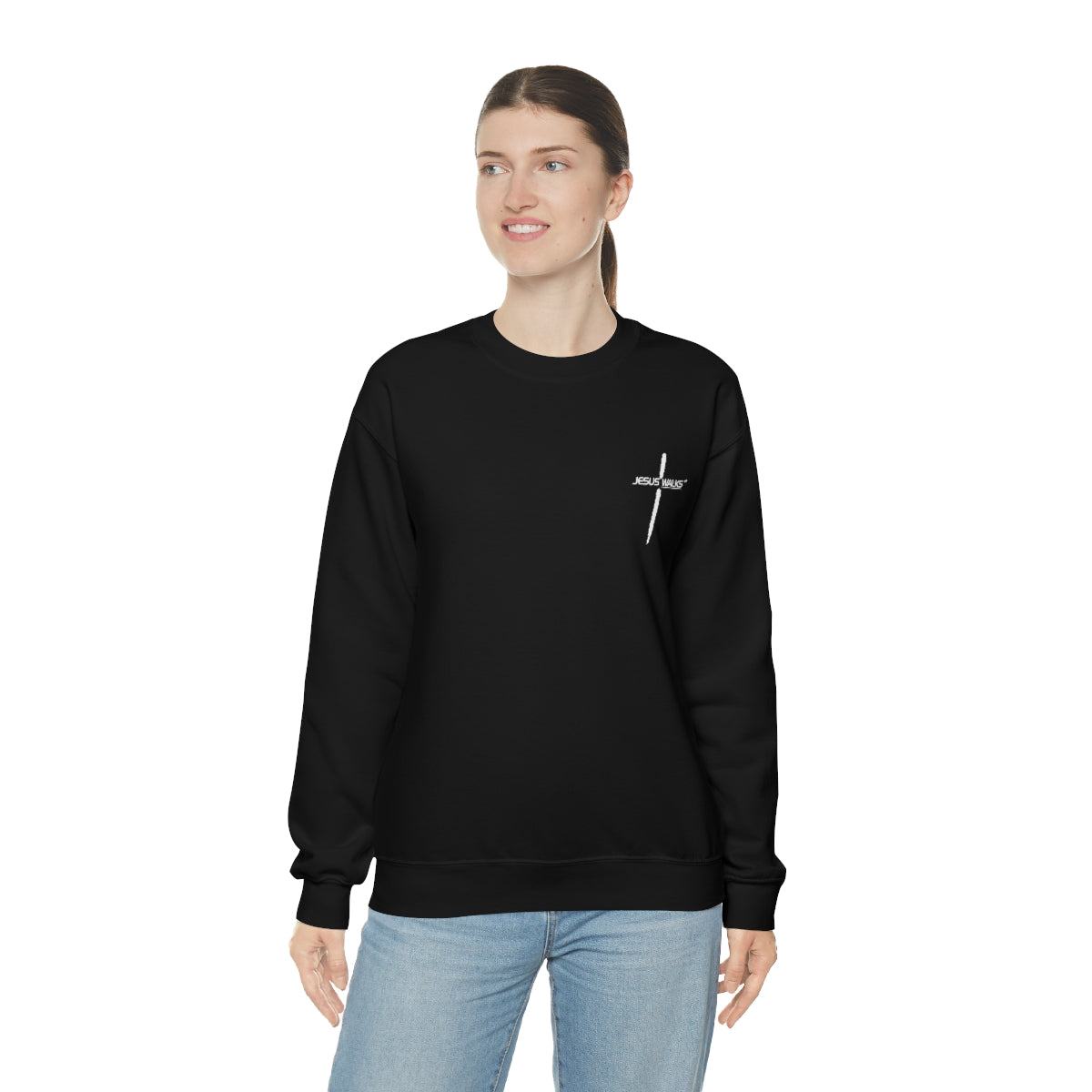 Jesus Walks Unisex Heavy Blend™ Crewneck Sweatshirt