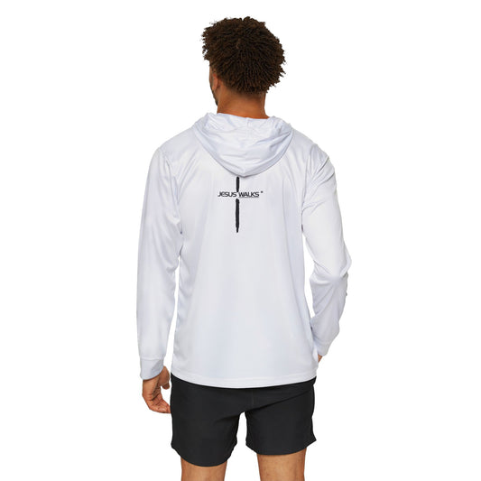 Men's Sports Hoodie - Jesus Walks Moisture-Wicking Warmup Designer Hoodie