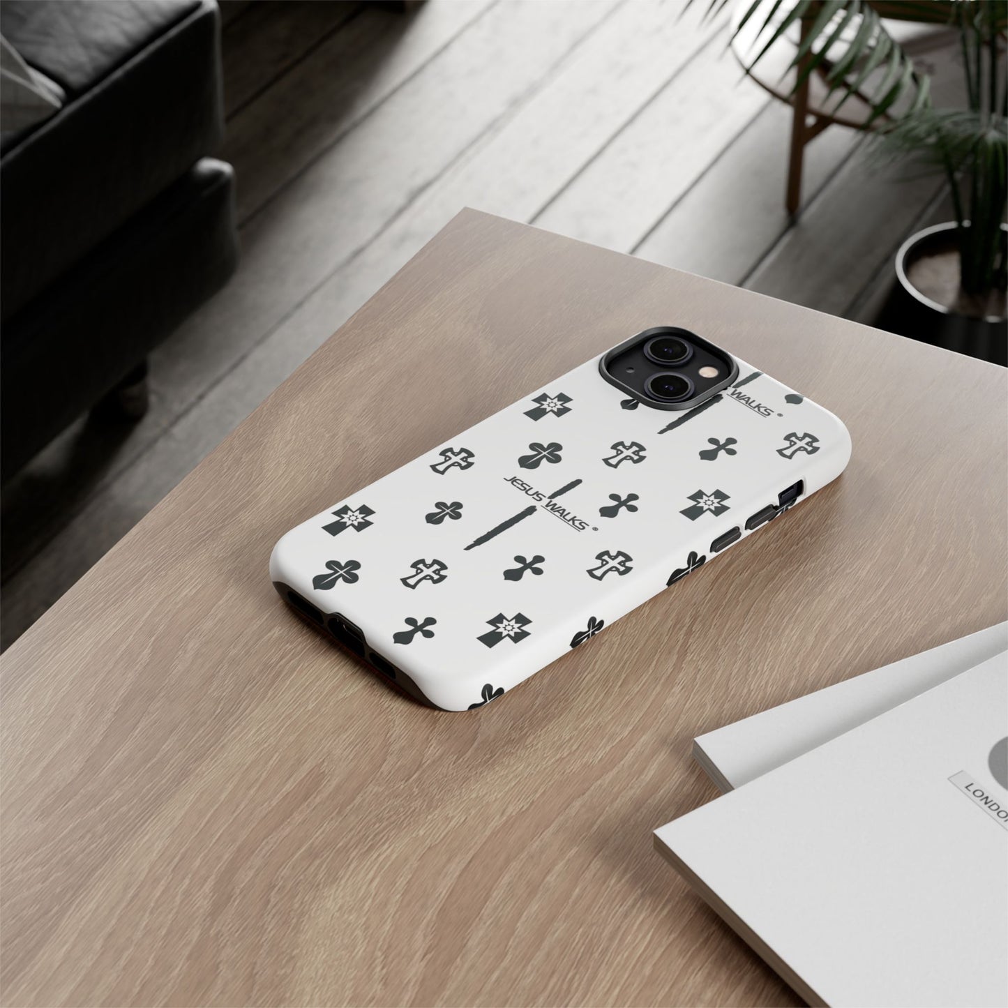 JESUS WALKS | Shockproof Phone Case Monochromatic Logo