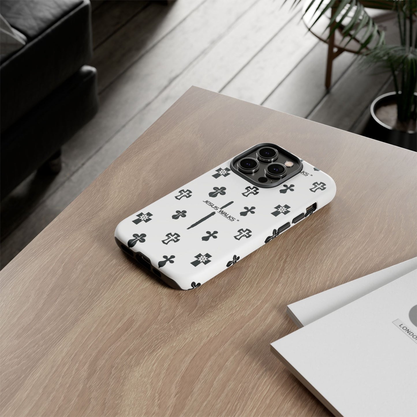 JESUS WALKS | Shockproof Phone Case Monochromatic Logo