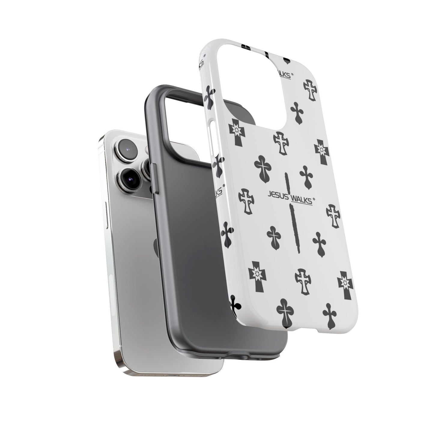 JESUS WALKS | Shockproof Phone Case Monochromatic Logo