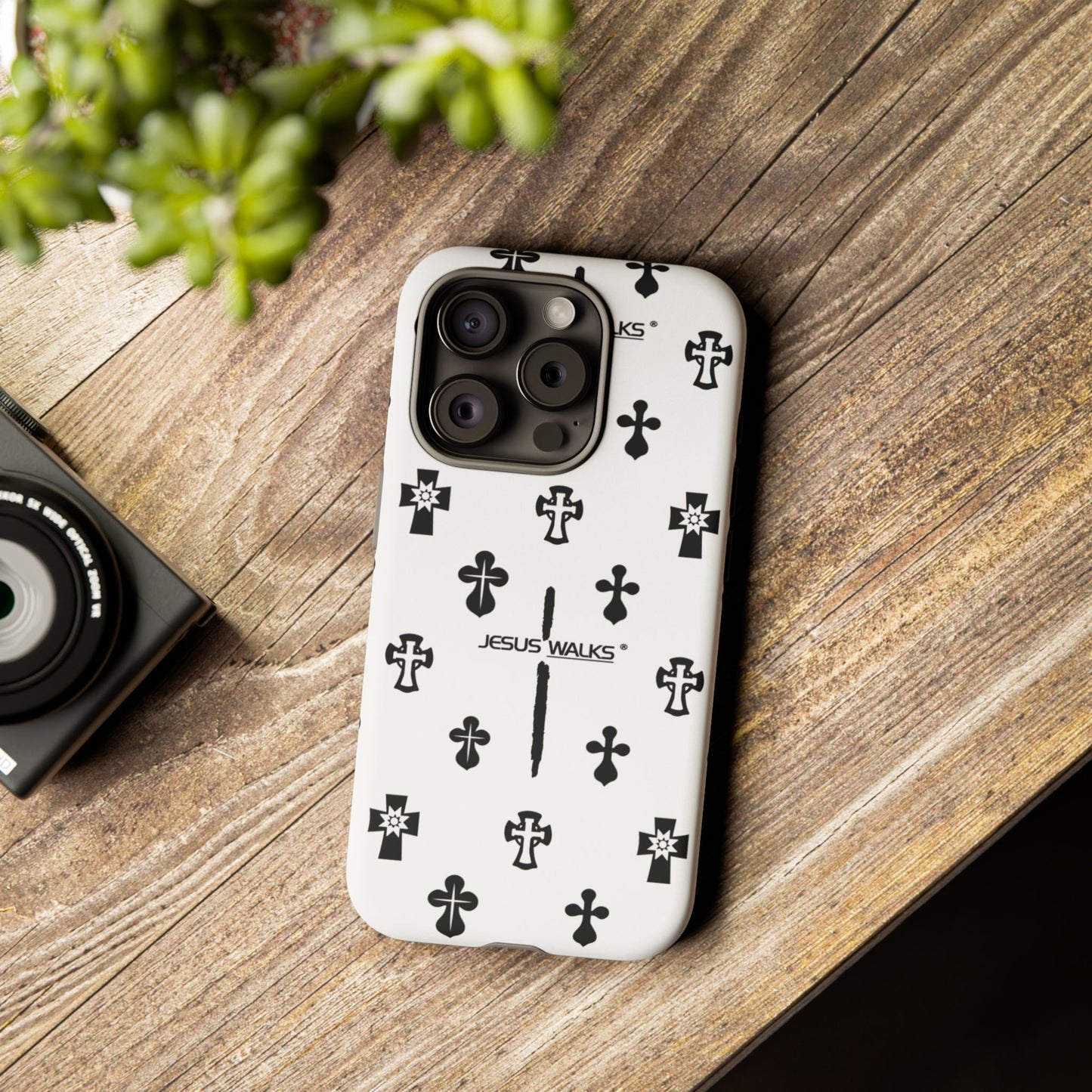 JESUS WALKS | Shockproof Phone Case Monochromatic Logo