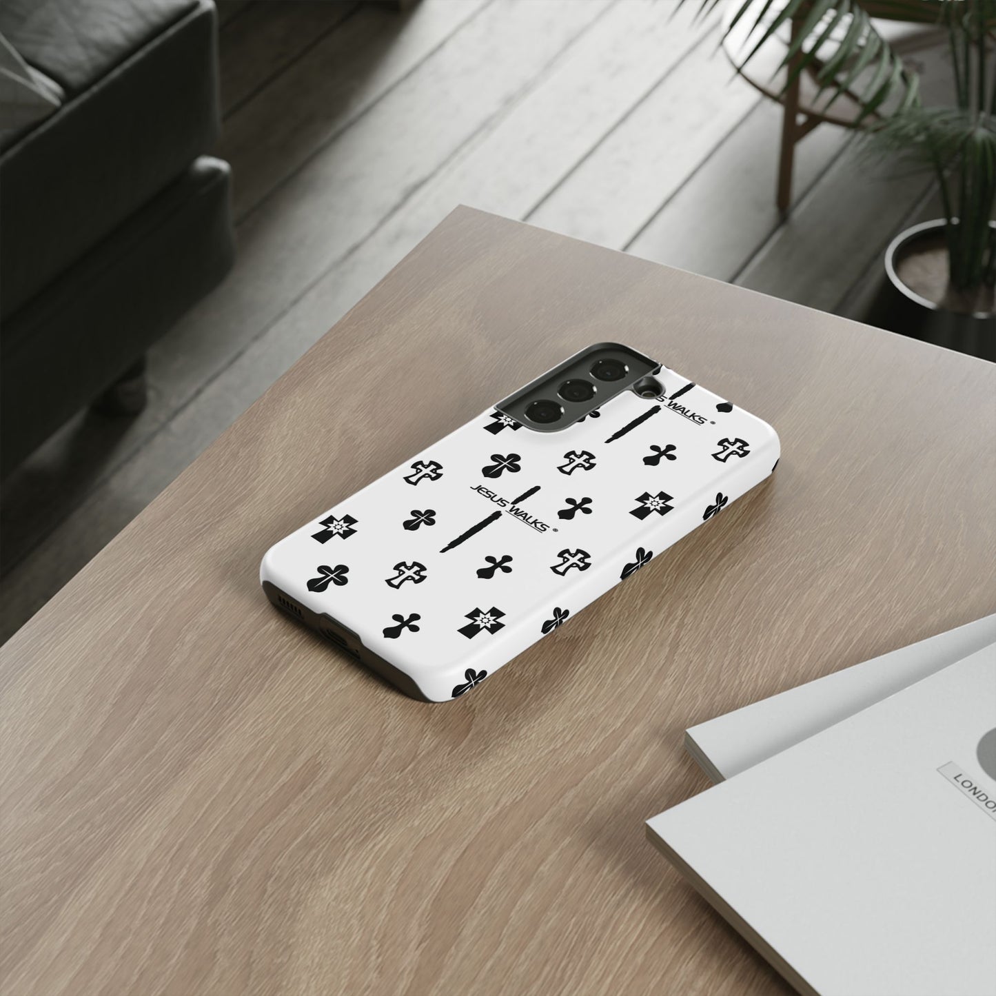 JESUS WALKS | Shockproof Phone Case Monochromatic Logo