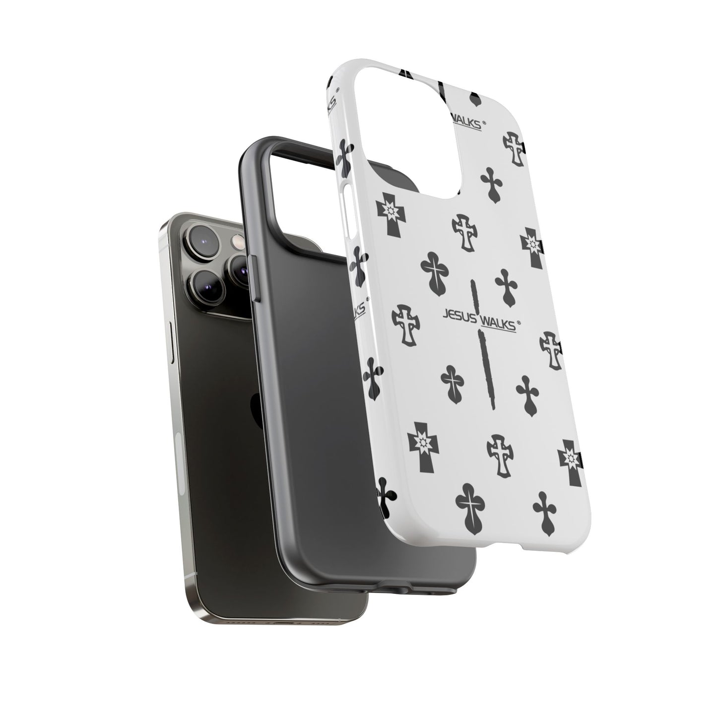 JESUS WALKS | Shockproof Phone Case Monochromatic Logo