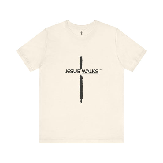 Jesus Walks Unisex Short Sleeve Big Cross Tee