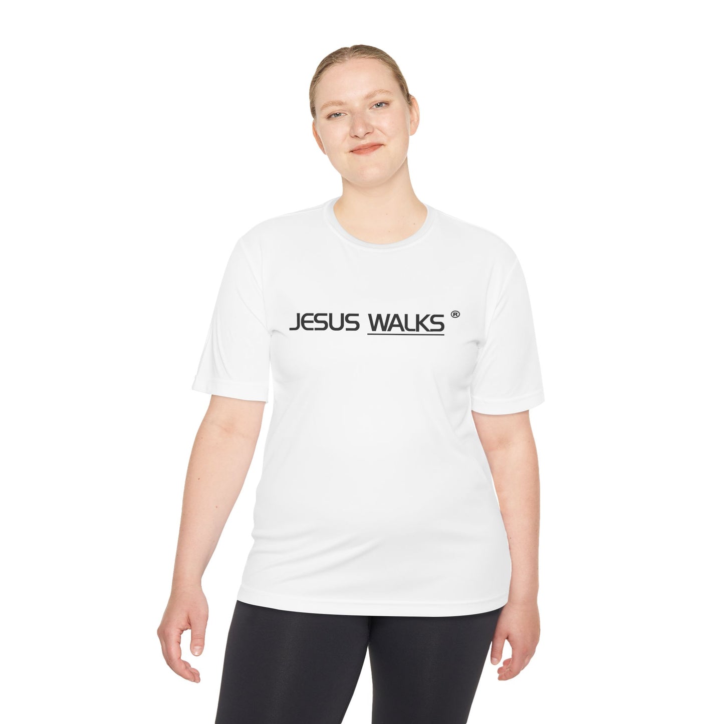 Jesus Walks Moisture Wicking Tee - Unisex Athletic Shirt