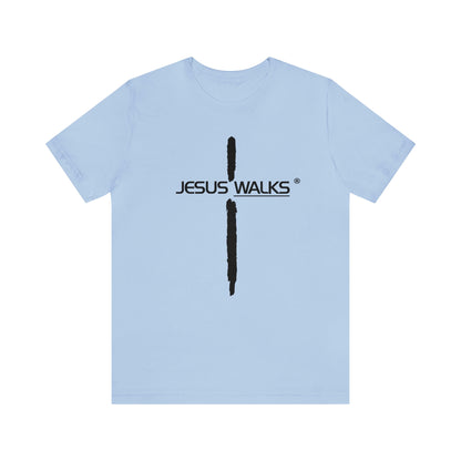 Jesus Walks Unisex Short Sleeve Big Cross Tee