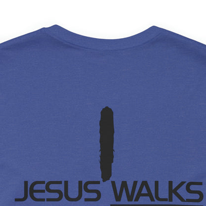 Jesus Walks Unisex Short Sleeve Big Cross Tee