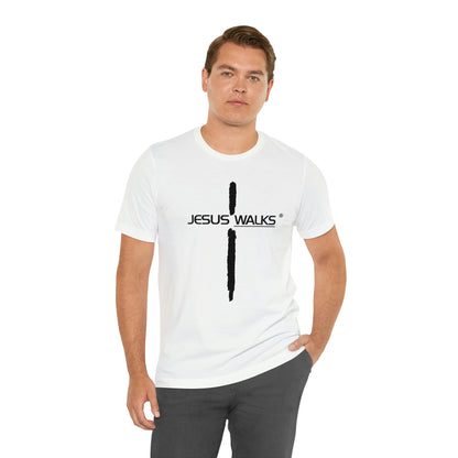 Jesus Walks Unisex Short Sleeve Big Cross Tee