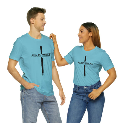 Jesus Walks Unisex Short Sleeve Big Cross Tee