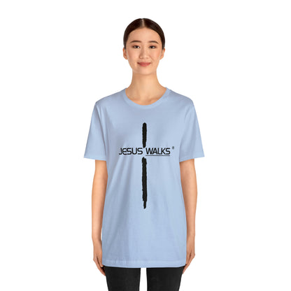 Jesus Walks Unisex Short Sleeve Big Cross Tee