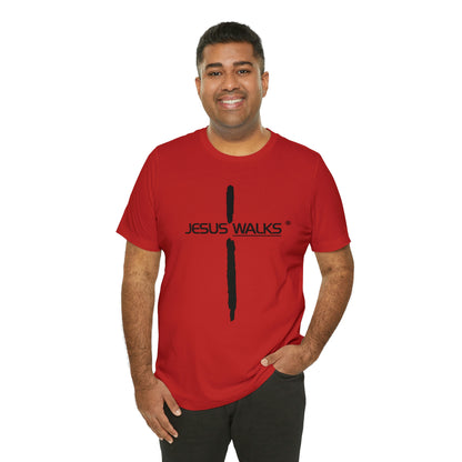 Jesus Walks Unisex Short Sleeve Big Cross Tee