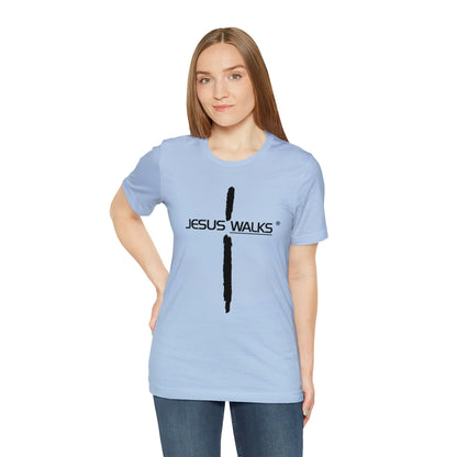 Jesus Walks Unisex Short Sleeve Big Cross Tee