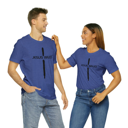 Jesus Walks Unisex Short Sleeve Big Cross Tee