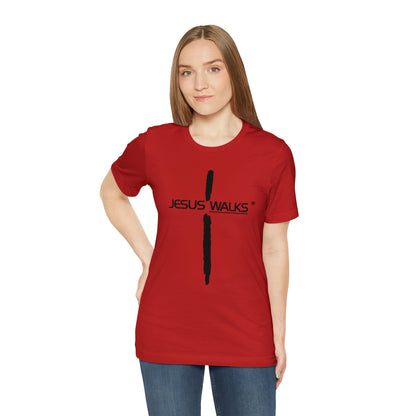 Jesus Walks Unisex Short Sleeve Big Cross Tee