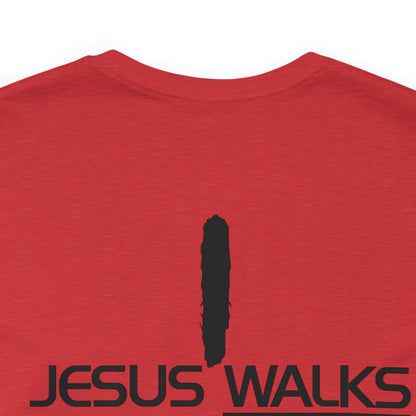 Jesus Walks Unisex Short Sleeve Big Cross Tee