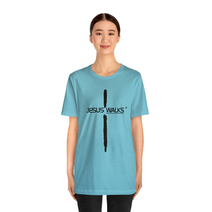 Jesus Walks Unisex Short Sleeve Big Cross Tee