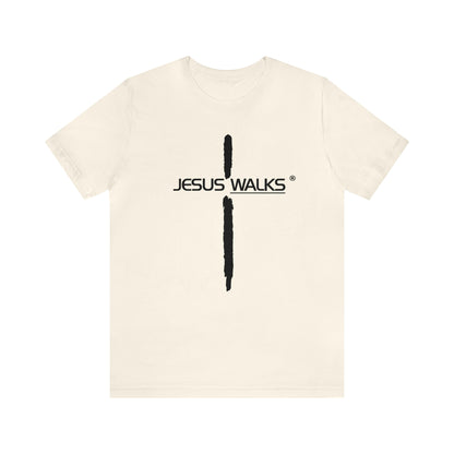 Jesus Walks Unisex Short Sleeve Big Cross Tee