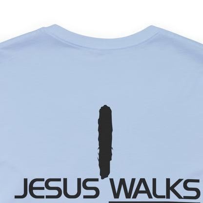 Jesus Walks Unisex Short Sleeve Big Cross Tee