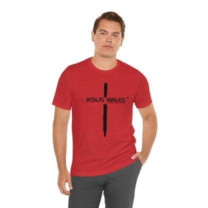 Jesus Walks Unisex Short Sleeve Big Cross Tee