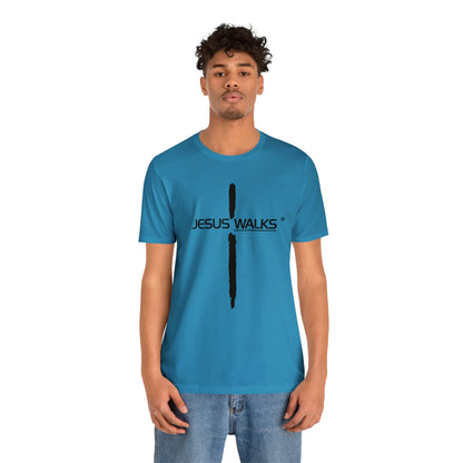 Jesus Walks Unisex Short Sleeve Big Cross Tee