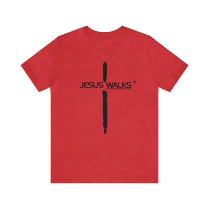 Jesus Walks Unisex Short Sleeve Big Cross Tee